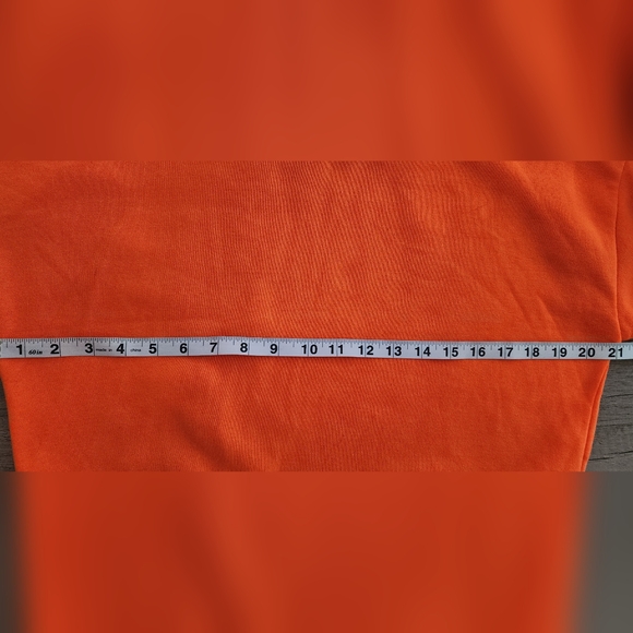 HEART & HIPS‎ Sweatshirt Tangerine Cropped Zip Sleeve Utility Women's Small - Picture 5 of 6